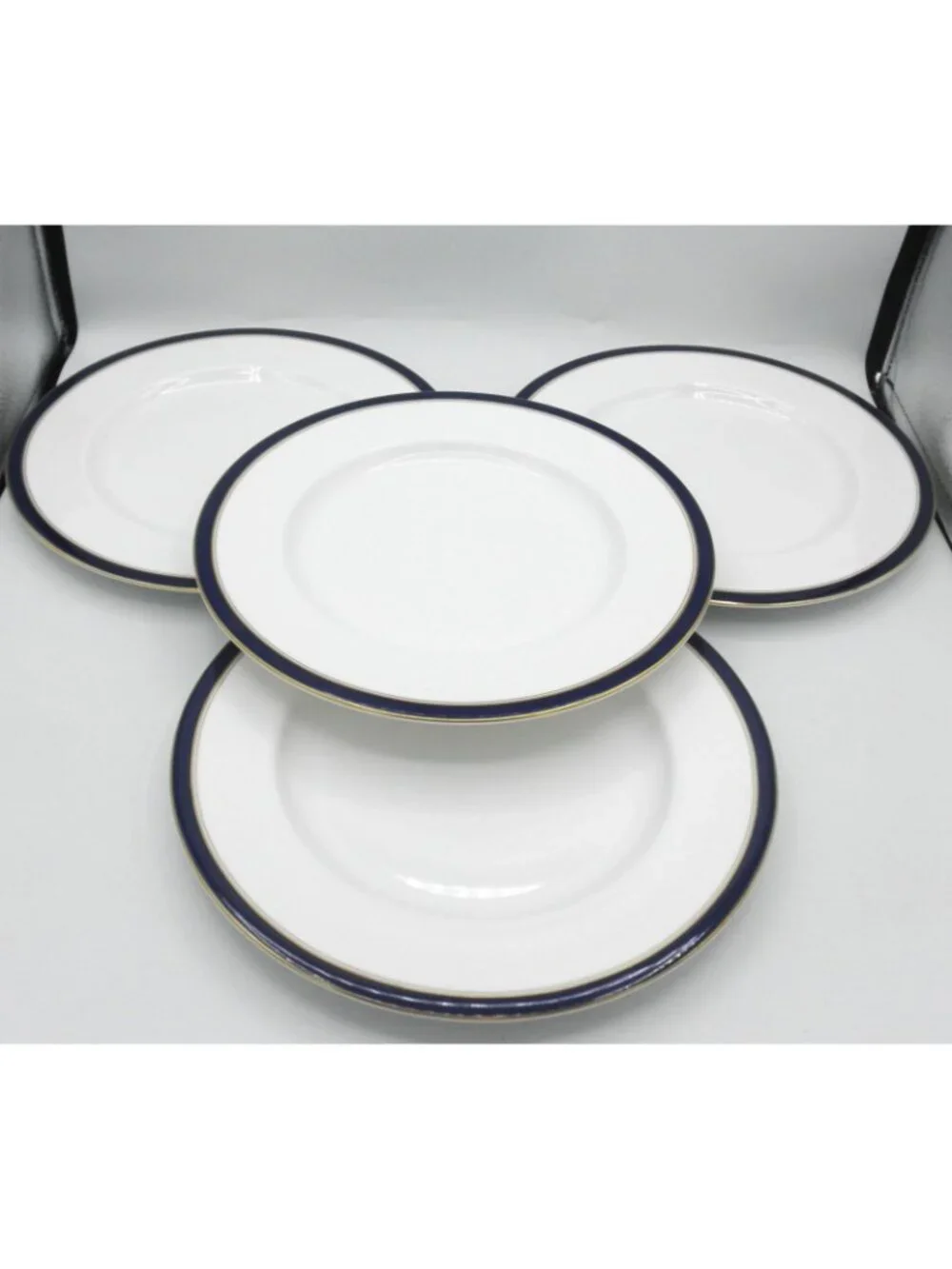 York Blue by Block Dinner Plates 10 5/8 inches Set of 4 Pattern BLOYOB